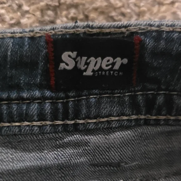 Silver Jeans Distressed Medium Blue Denim Shorts - Picture 3 of 7